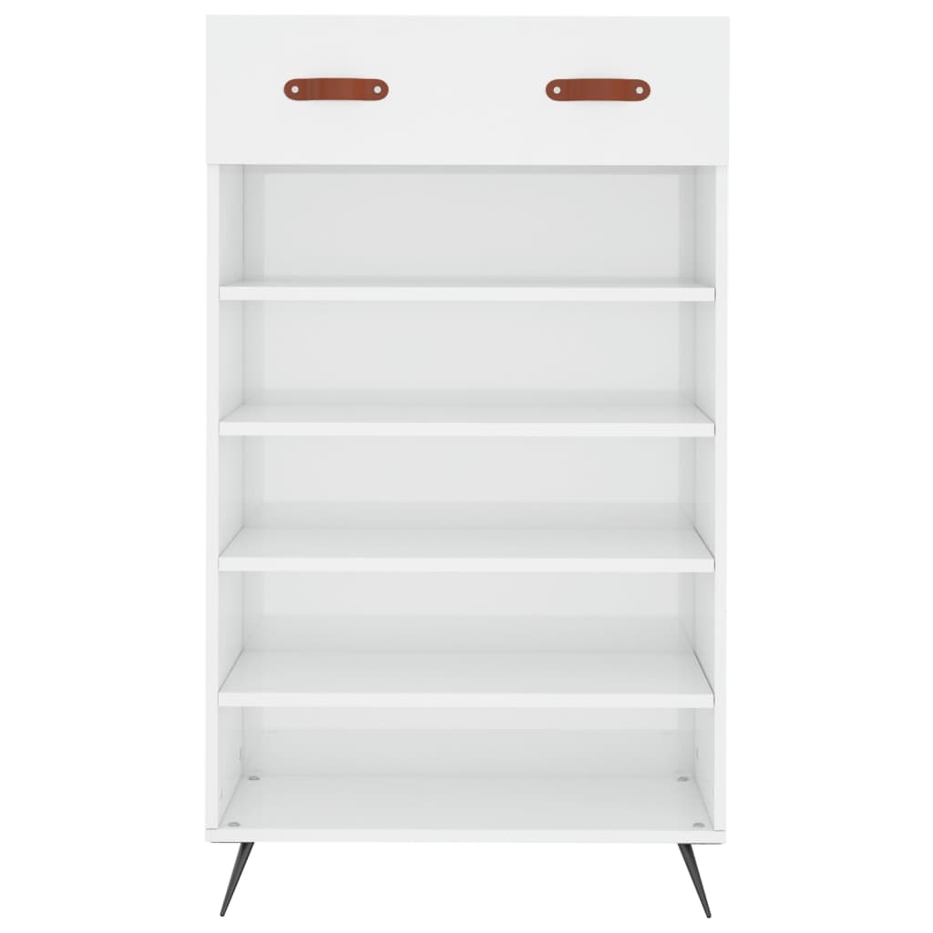 vidaXL Armoire à chaussure Blanc brillant 60x35x105 cm Bois ingénierie