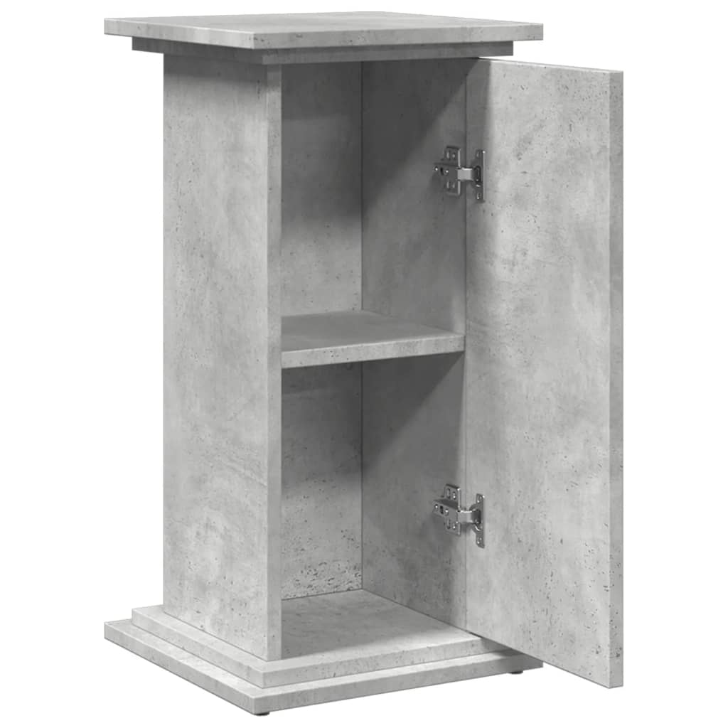 vidaXL Piédestal avec rangement gris béton 31x30x60 cm bois ingénierie