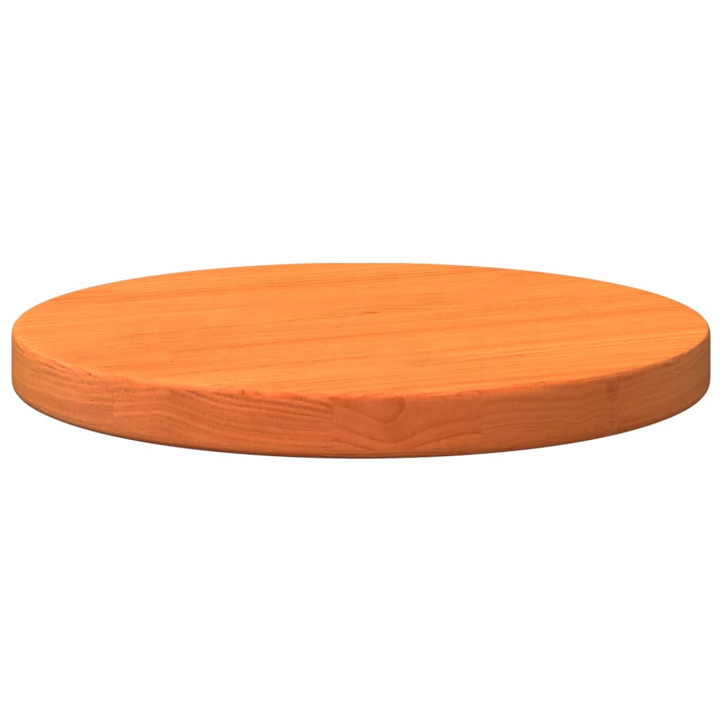 vidaXL Dessus de table rond cire marron Ø30x2,5 cm bois de pin massif