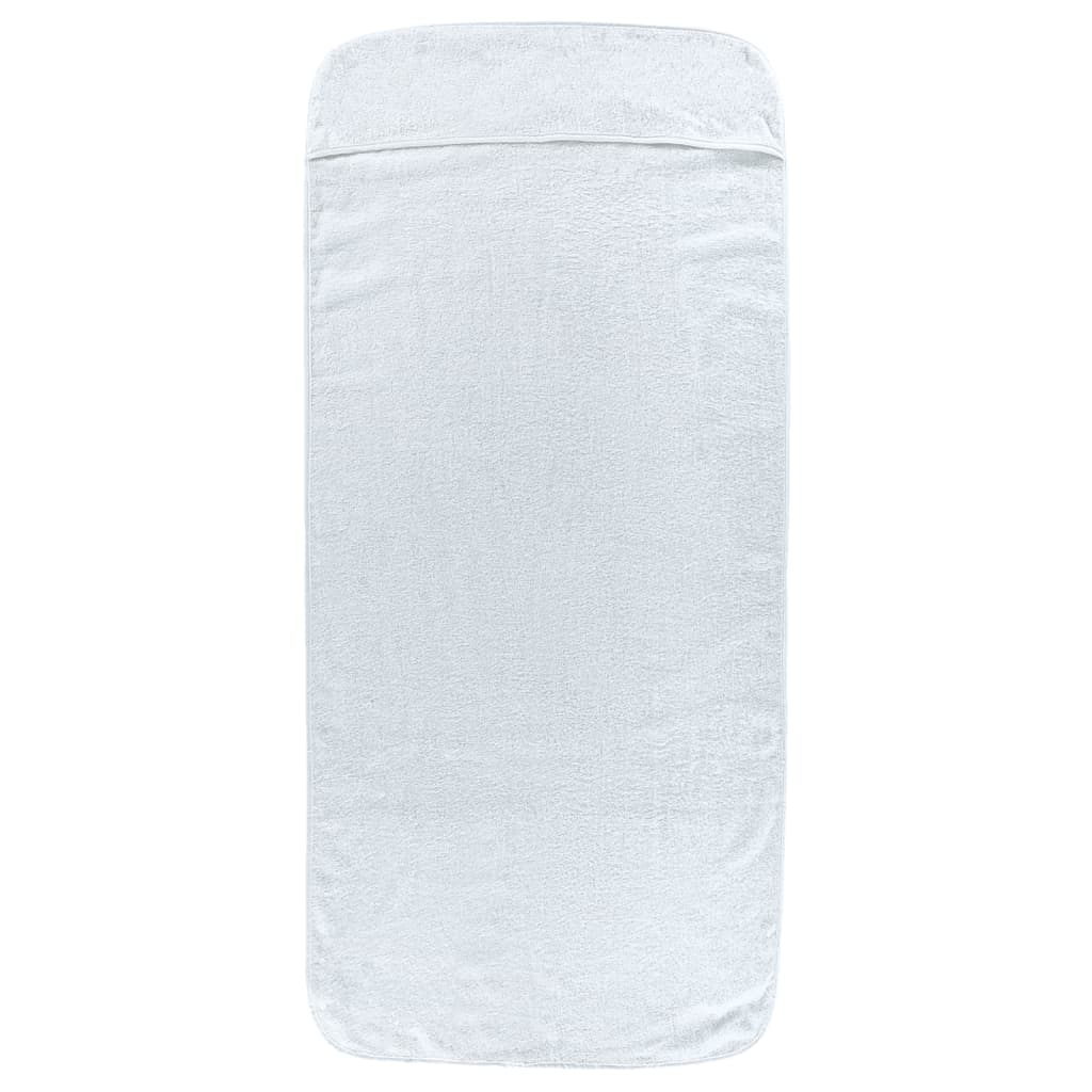 vidaXL Serviettes de plage 2 pcs blanc 60x135 cm tissu 400 GSM