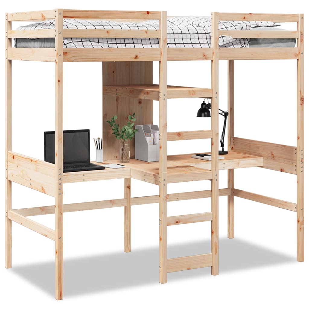 vidaXL Cadre de lit superposé sans matelas 75x190cm bois de pin massif