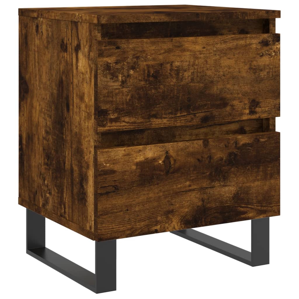 vidaXL Table de chevet chêne fumé 40x35x50 cm bois d’ingénierie