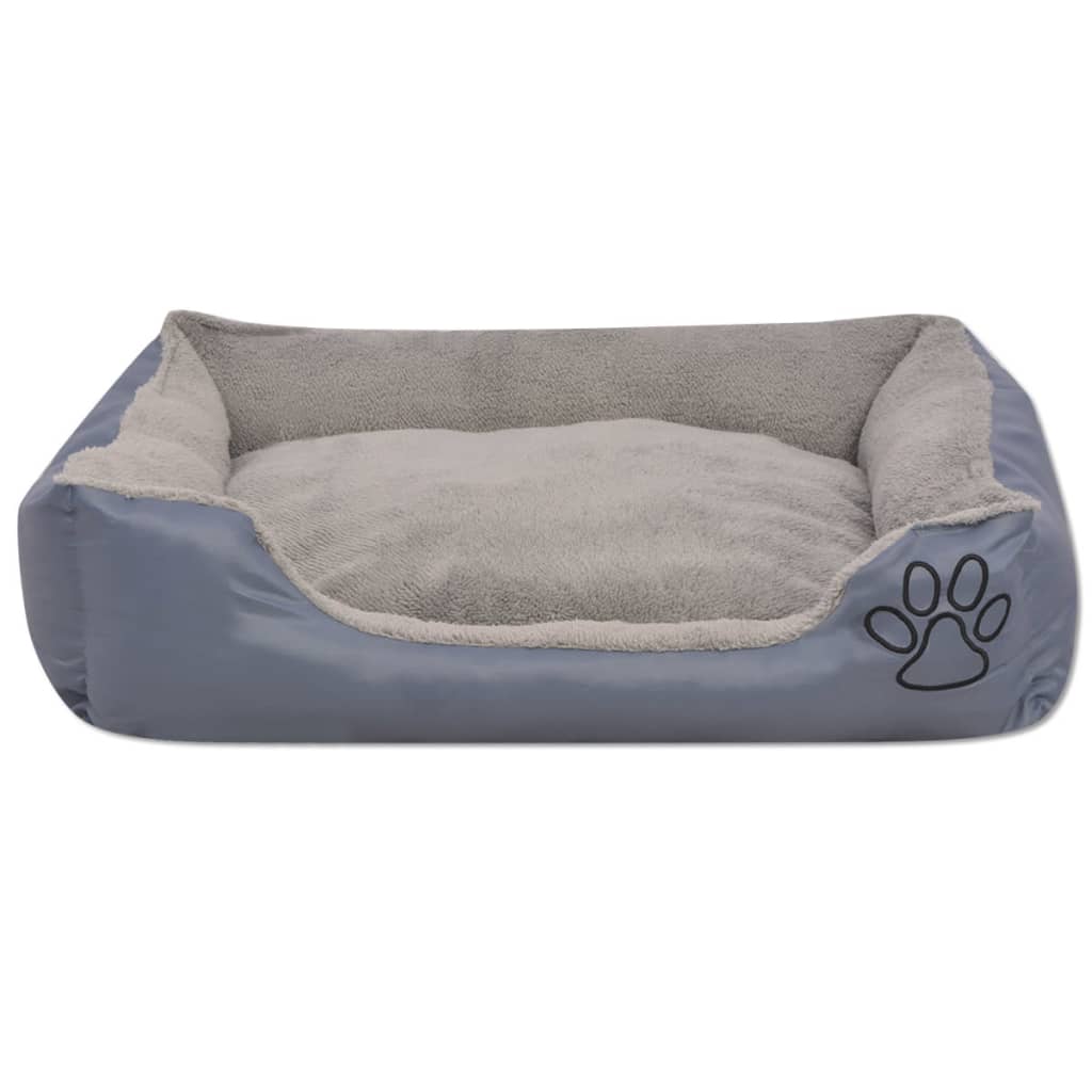 vidaXL Lit pour chiens avec coussin rembourré Taille XL Gris