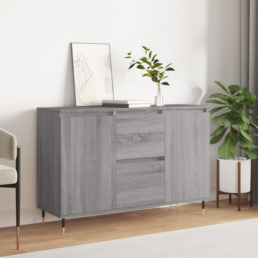 vidaXL Buffet sonoma gris 104x35x70 cm bois d'ingénierie