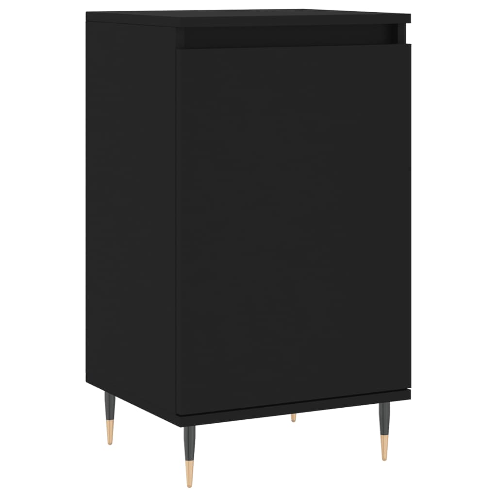 vidaXL Buffets 2 pcs noir 40x35x70 cm bois d’ingénierie