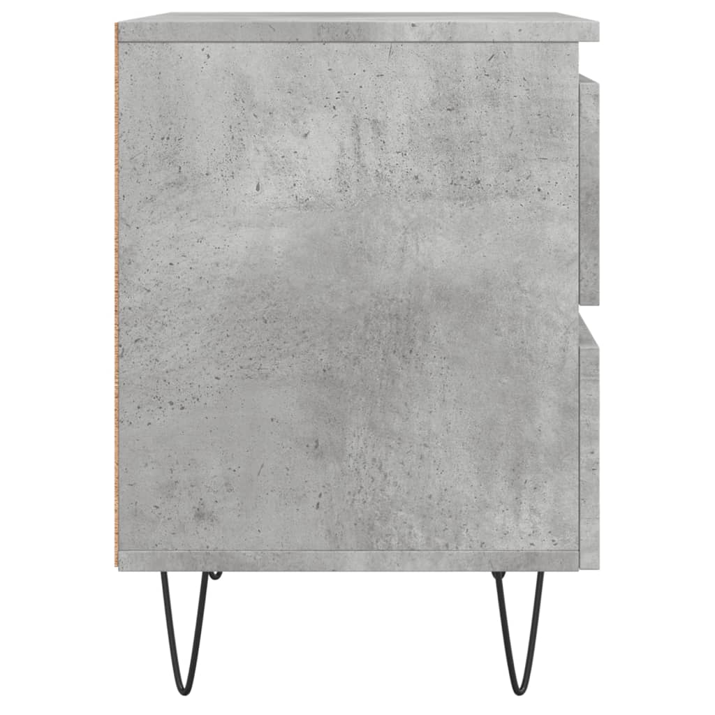 vidaXL Table de chevet gris béton 40x35x50 cm bois d’ingénierie