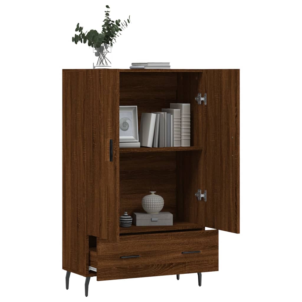 vidaXL Buffet haut chêne marron 69,5x31x115 cm bois d'ingénierie