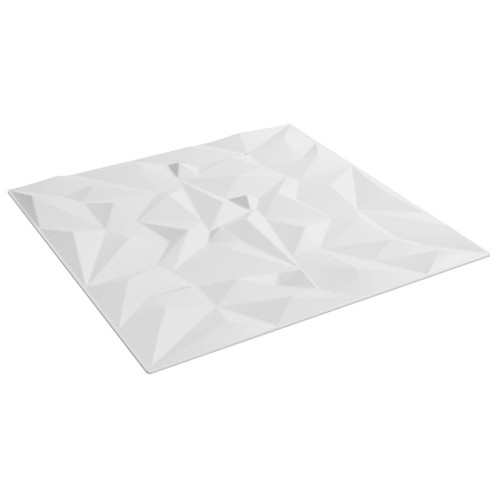 vidaXL Panneaux muraux 12 pcs blanc 50x50 cm XPS 3 m² améthyste