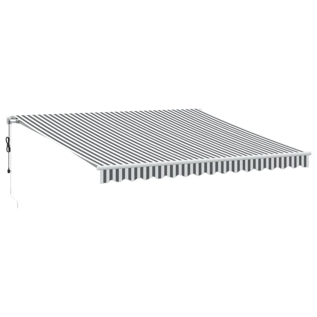 vidaXL Auvent rétractable automatique anthracite et blanc 400x350 cm