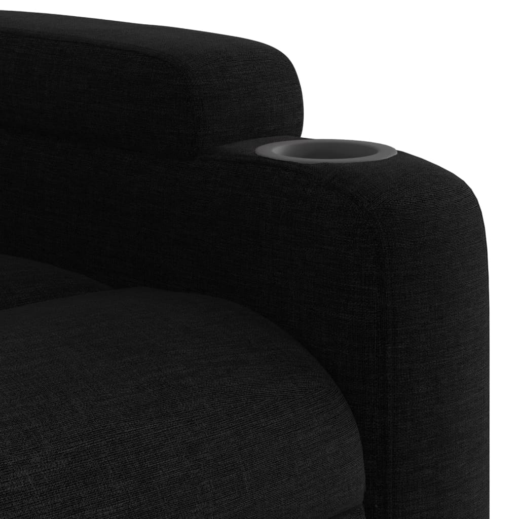 vidaXL Fauteuil inclinable électrique noir tissu