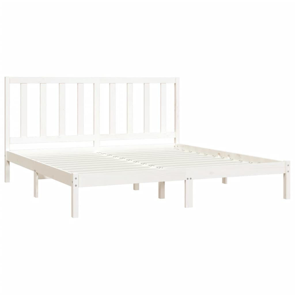 vidaXL Cadre de lit sans matelas blanc bois massif de pin 200x200 cm