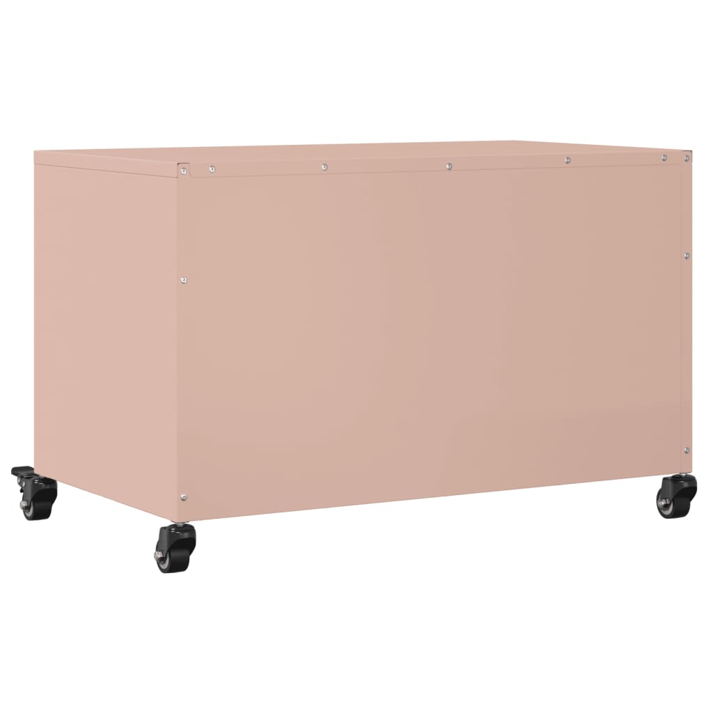 vidaXL Meuble TV rose 68x39x43,5 cm acier