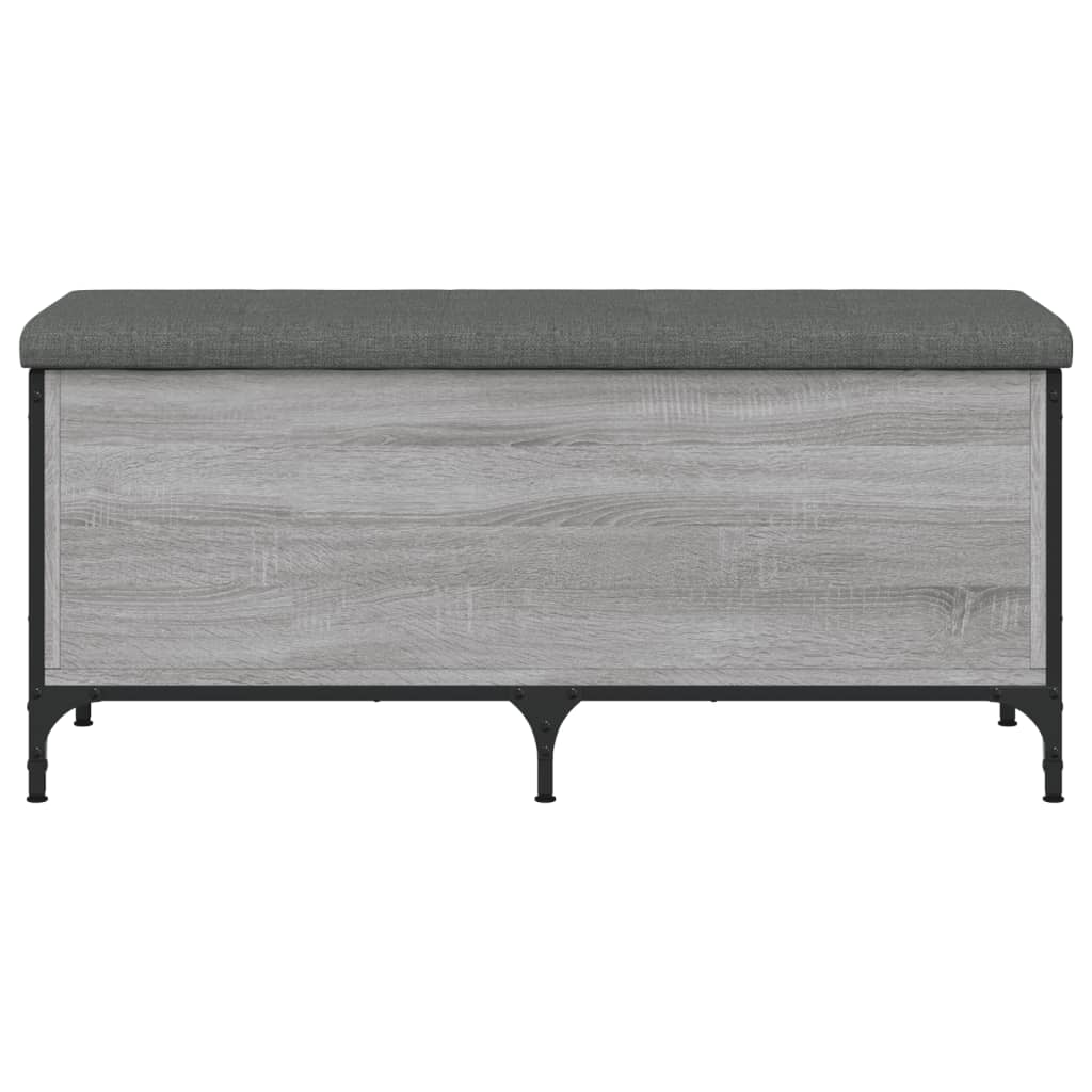 vidaXL Banc de rangement sonoma gris 102x42x45 cm bois d'ingénierie