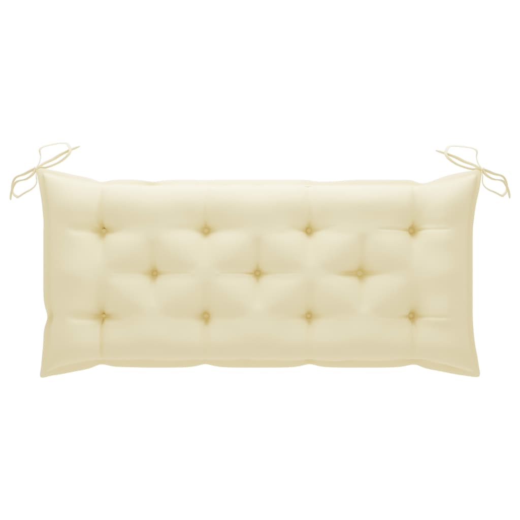 vidaXL Banc de jardin pliable avec coussin 118 cm Bambou