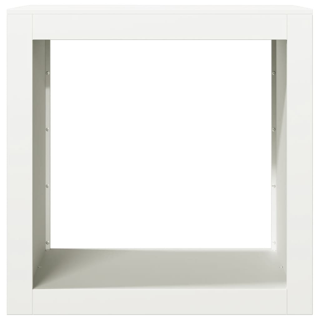 vidaXL Portant de bois de chauffage blanc 60x40x60 cm acier