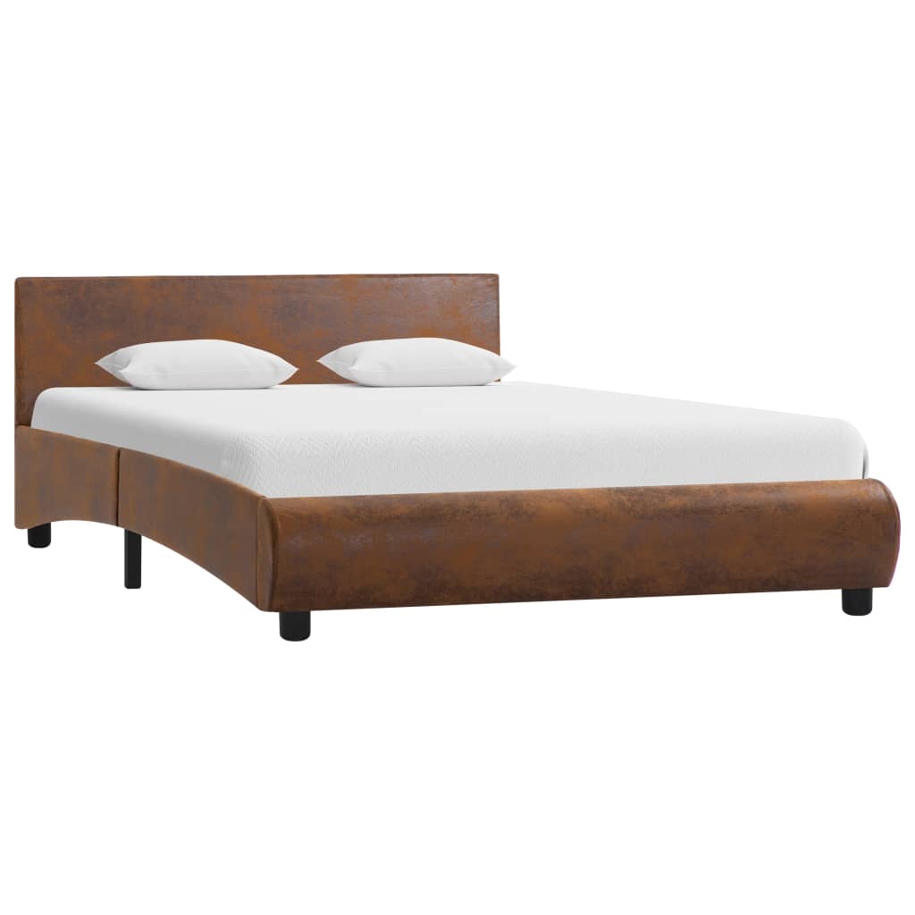 vidaXL Cadre de lit sans matelas marron similicuir 120x200 cm