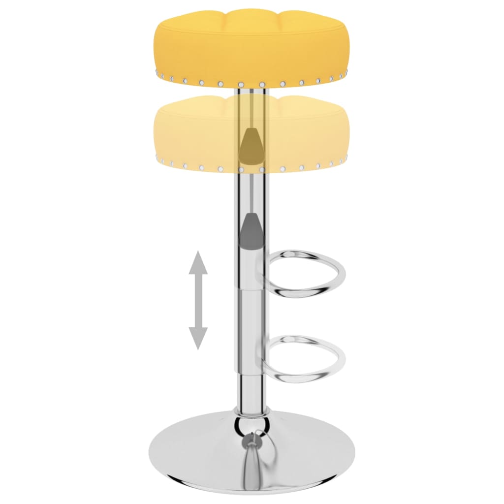 vidaXL Tabourets de bar lot de 2 jaune moutarde tissu