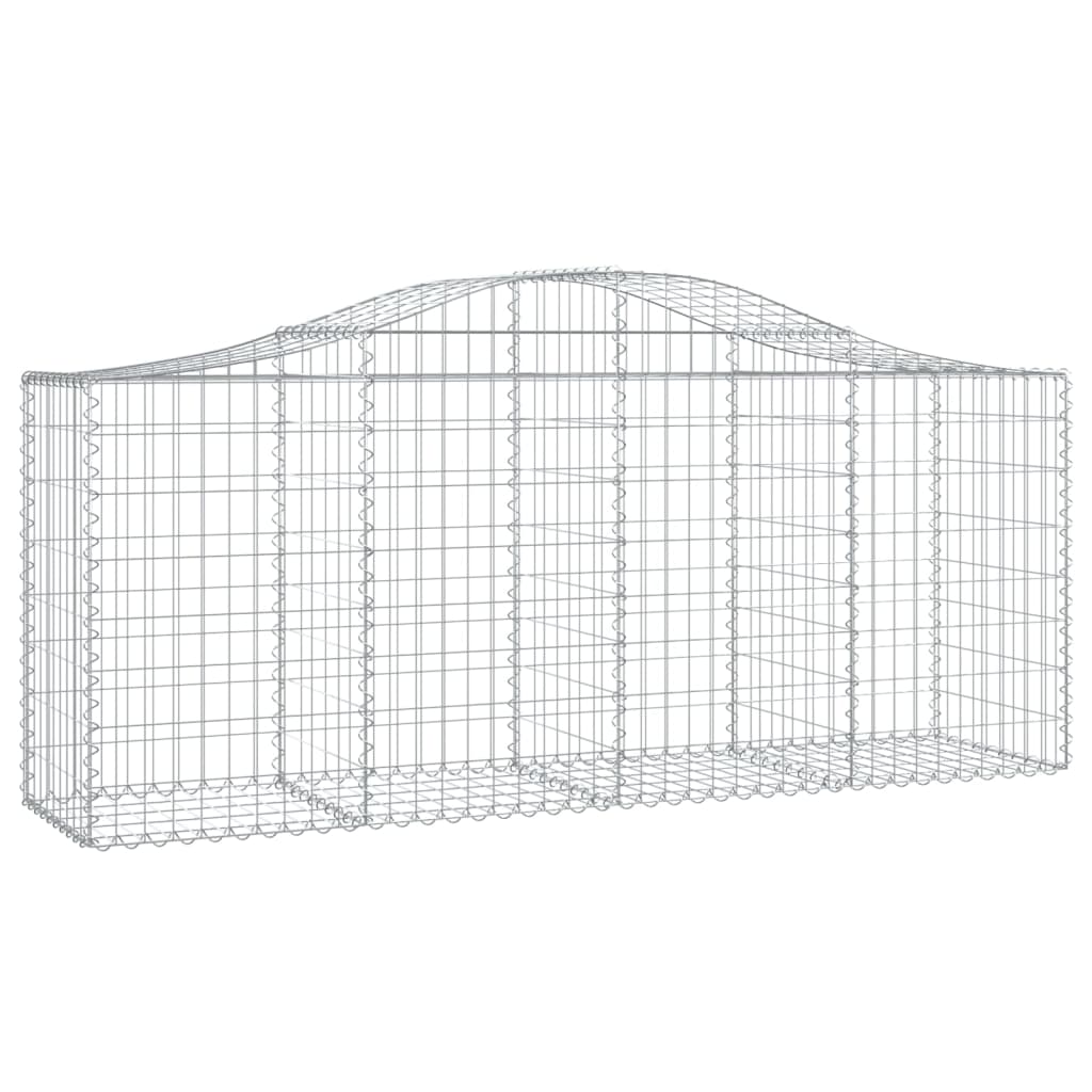 vidaXL Paniers à gabions arqués 4 pcs 200x50x80/100 cm Fer galvanisé