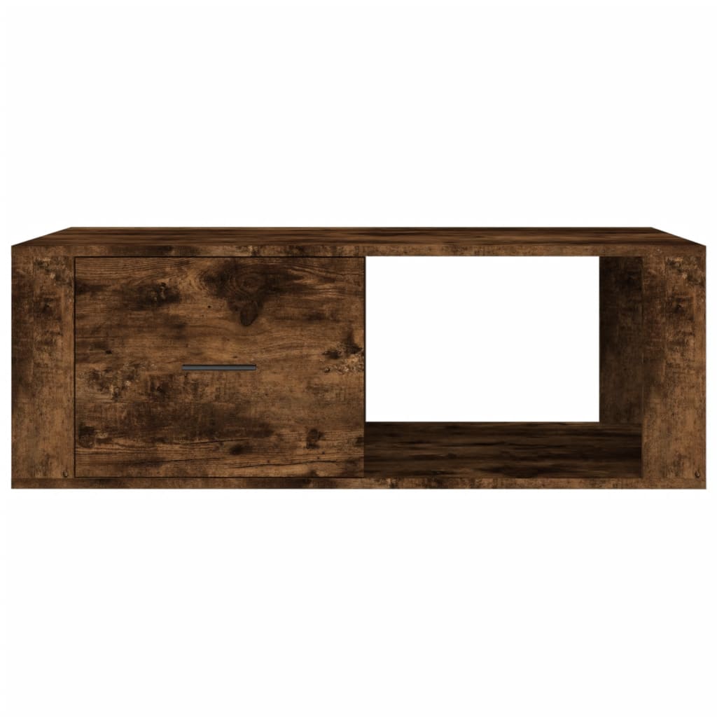 vidaXL Table basse Chêne fumé 100x50,5x35 cm Bois d'ingénierie