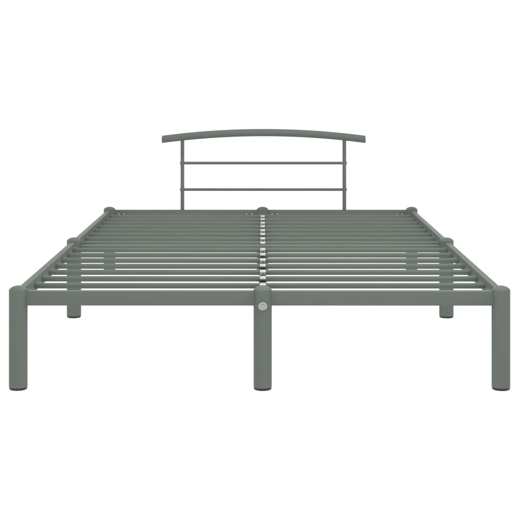 vidaXL Cadre de lit sans matelas gris métal 160x200 cm