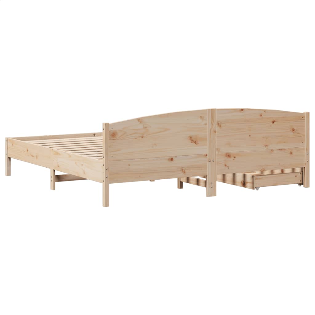 vidaXL Cadre de lit sans matelas 200x200 cm bois massif de pin