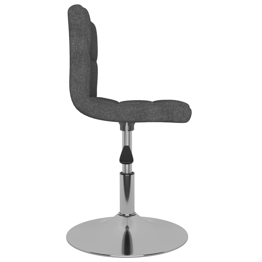 vidaXL Chaises pivotantes à manger lot de 2 gris foncé tissu