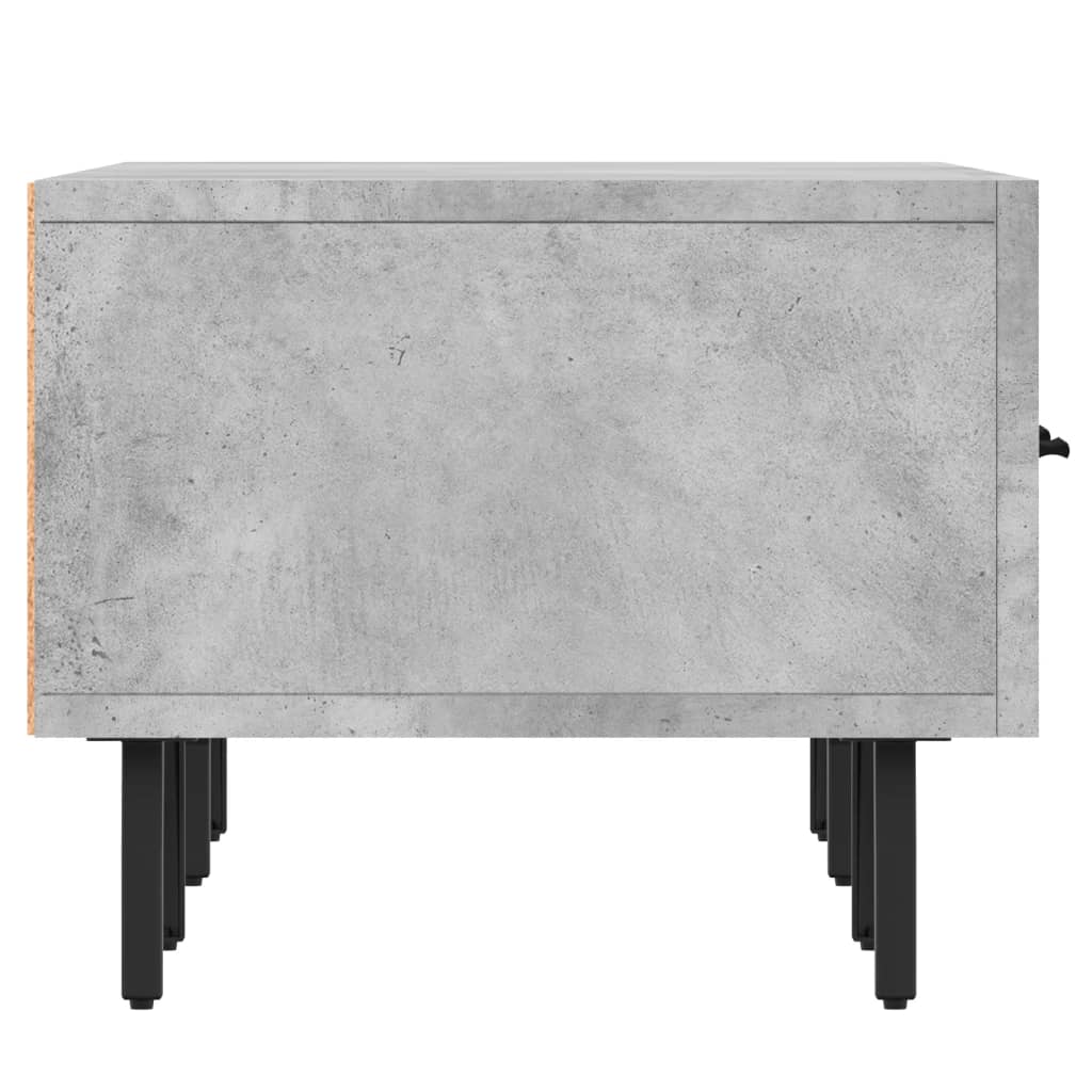 vidaXL Meuble TV gris béton 150x36x30 cm bois d'ingénierie