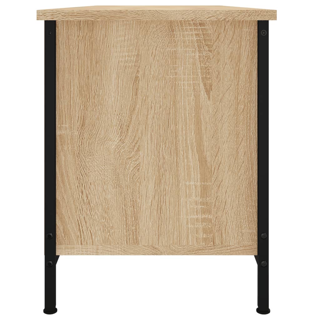 vidaXL Meuble TV avec portes chêne sonoma 102x35x45 cm bois ingénierie