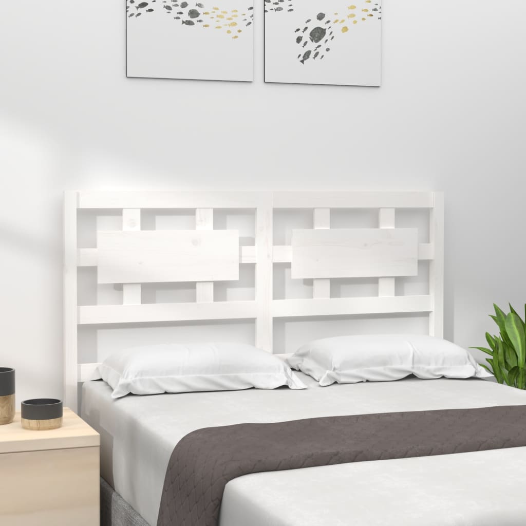 vidaXL Tête de lit blanc 155,5x4x100 cm bois massif de pin