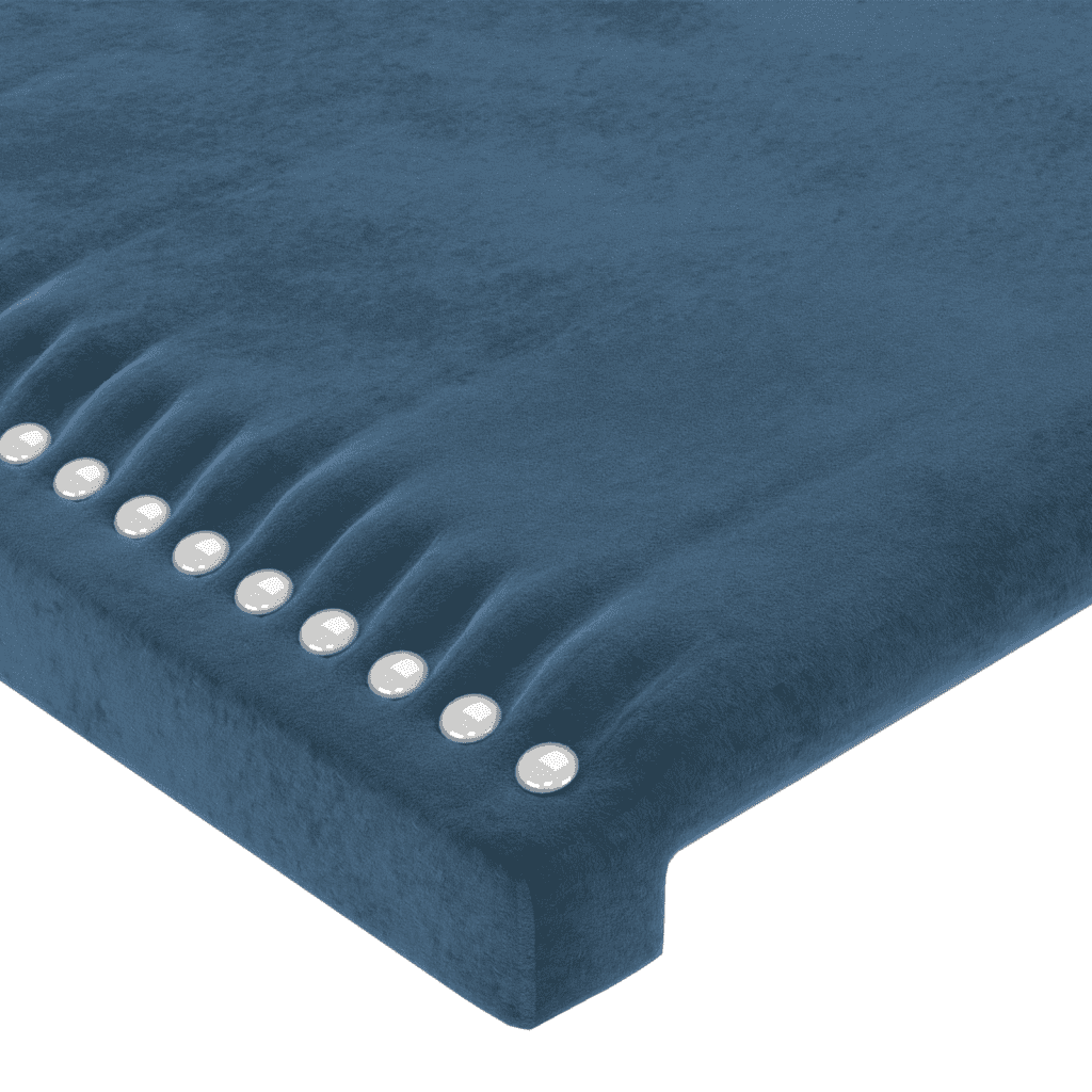 vidaXL Sommier à lattes de lit et matelas Bleu foncé 140x190cm Velours