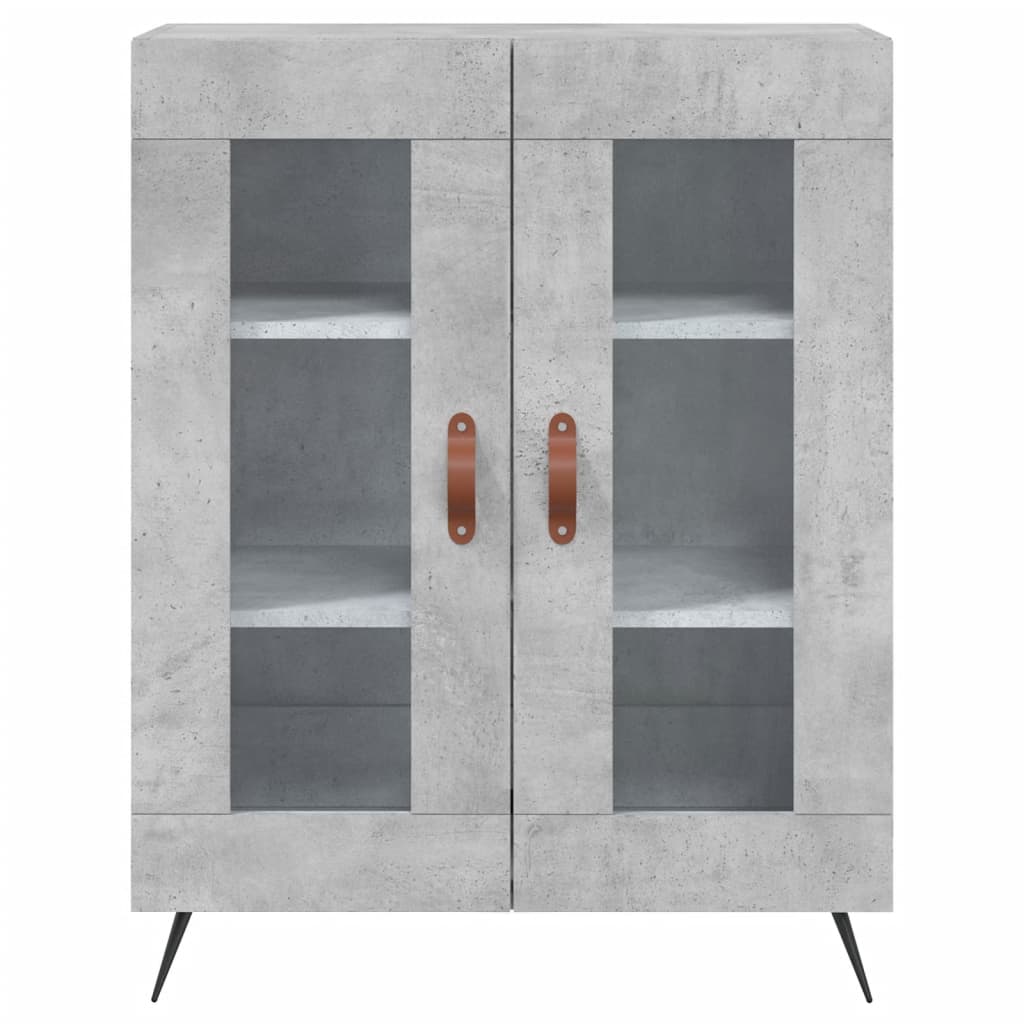 vidaXL Buffet haut Gris béton 69,5x34x180 cm Bois d'ingénierie