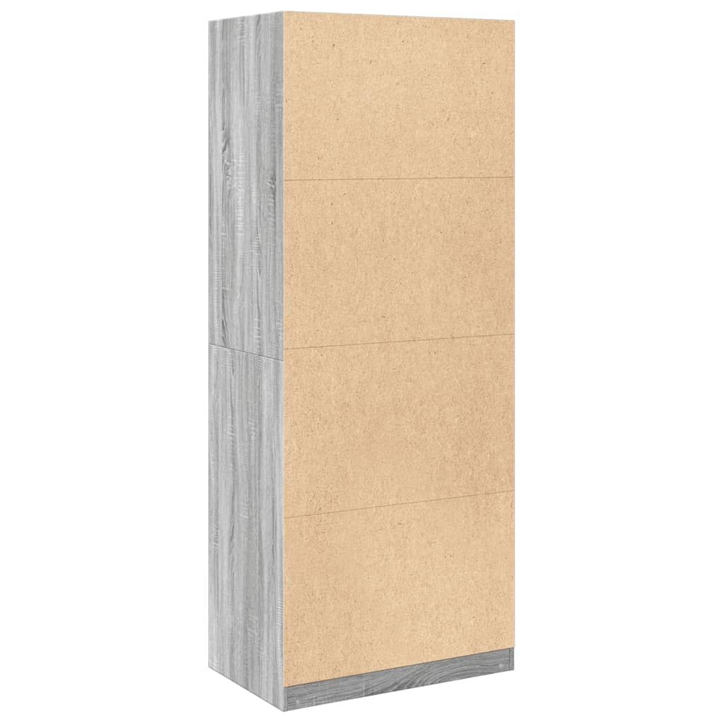 vidaXL Garde-robe sonoma gris 80x50x200 cm bois d'ingénierie