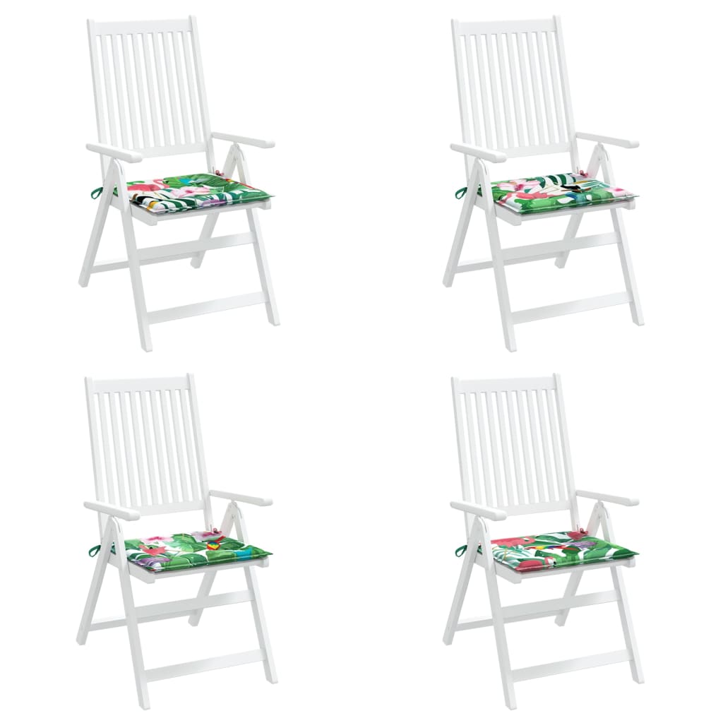 vidaXL Coussins de chaise de jardin lot de 4 multicolore 50x50x3 cm