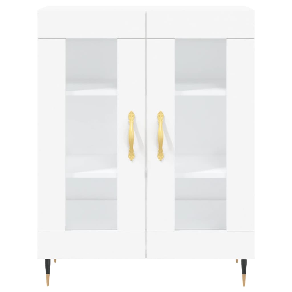 vidaXL Buffet haut Blanc 69,5x34x180 cm Bois d'ingénierie