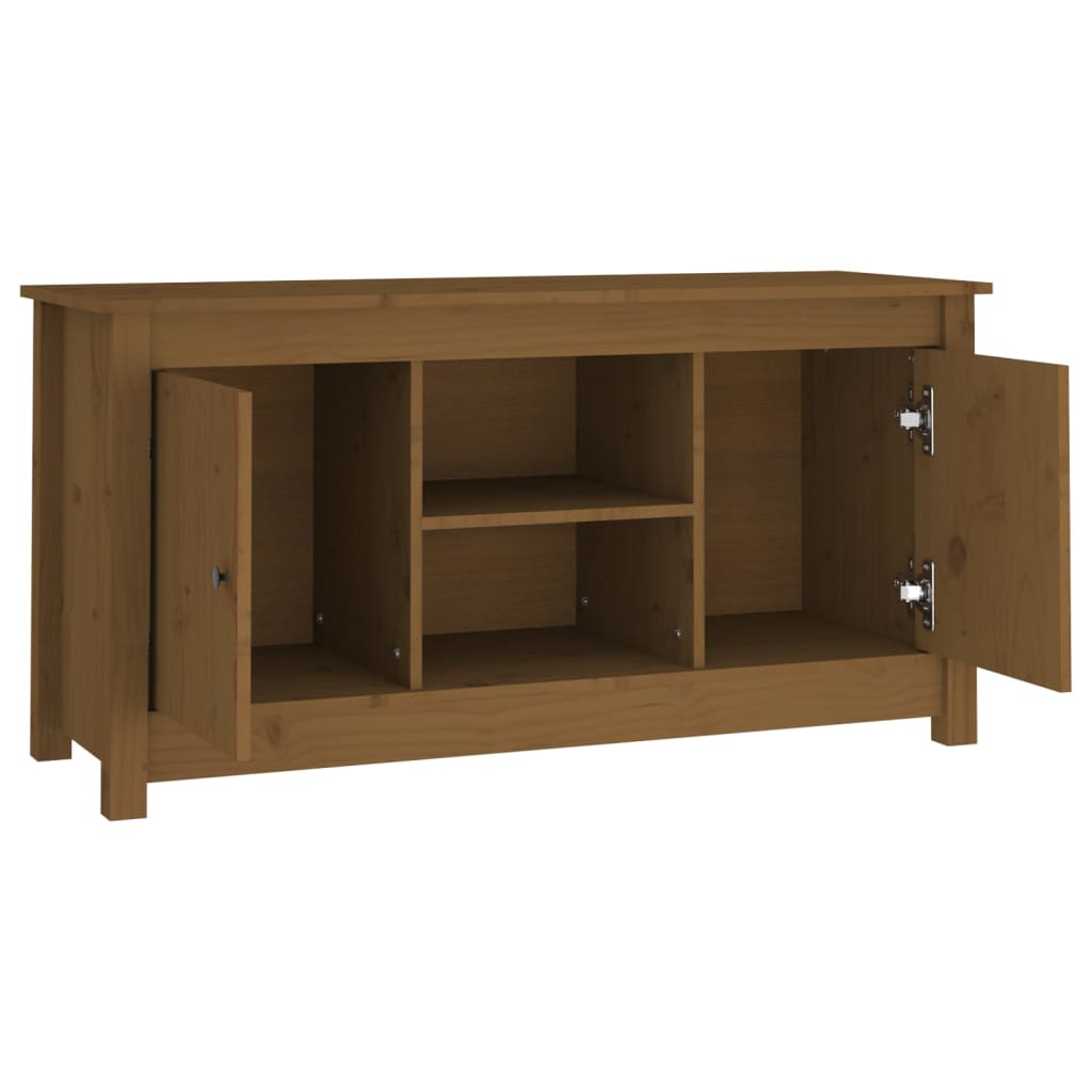 vidaXL Meuble TV Marron miel 103x36,5x52 cm Bois de pin massif