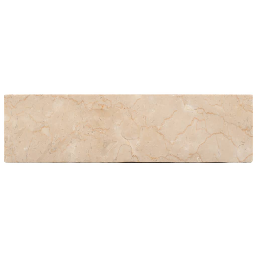 vidaXL Lavabo 45x30x12 cm marbre crème brillant