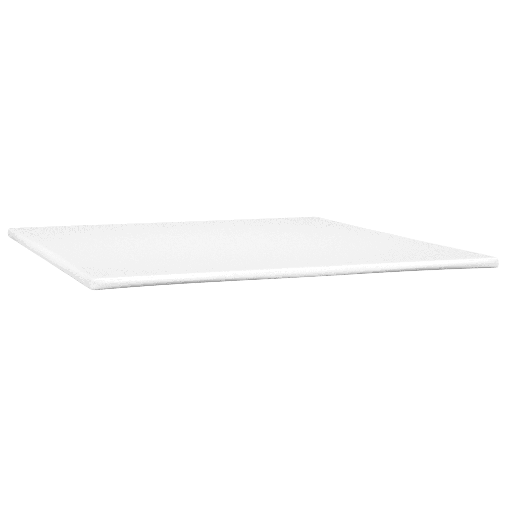 vidaXL Sommier à lattes de lit avec matelas Blanc 180x200cm Similicuir