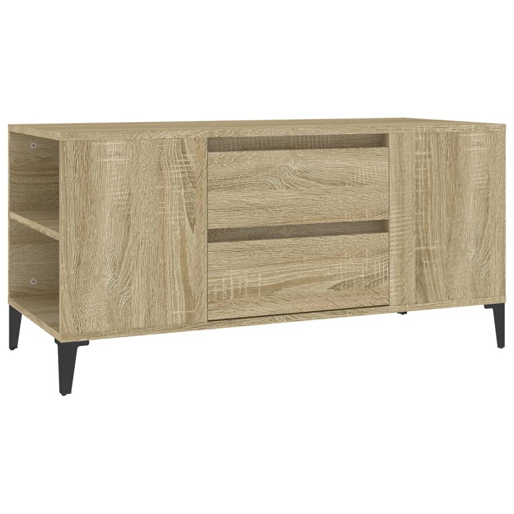 vidaXL Meuble TV Chêne sonoma 102x44,5x50 cm Bois d'ingénierie