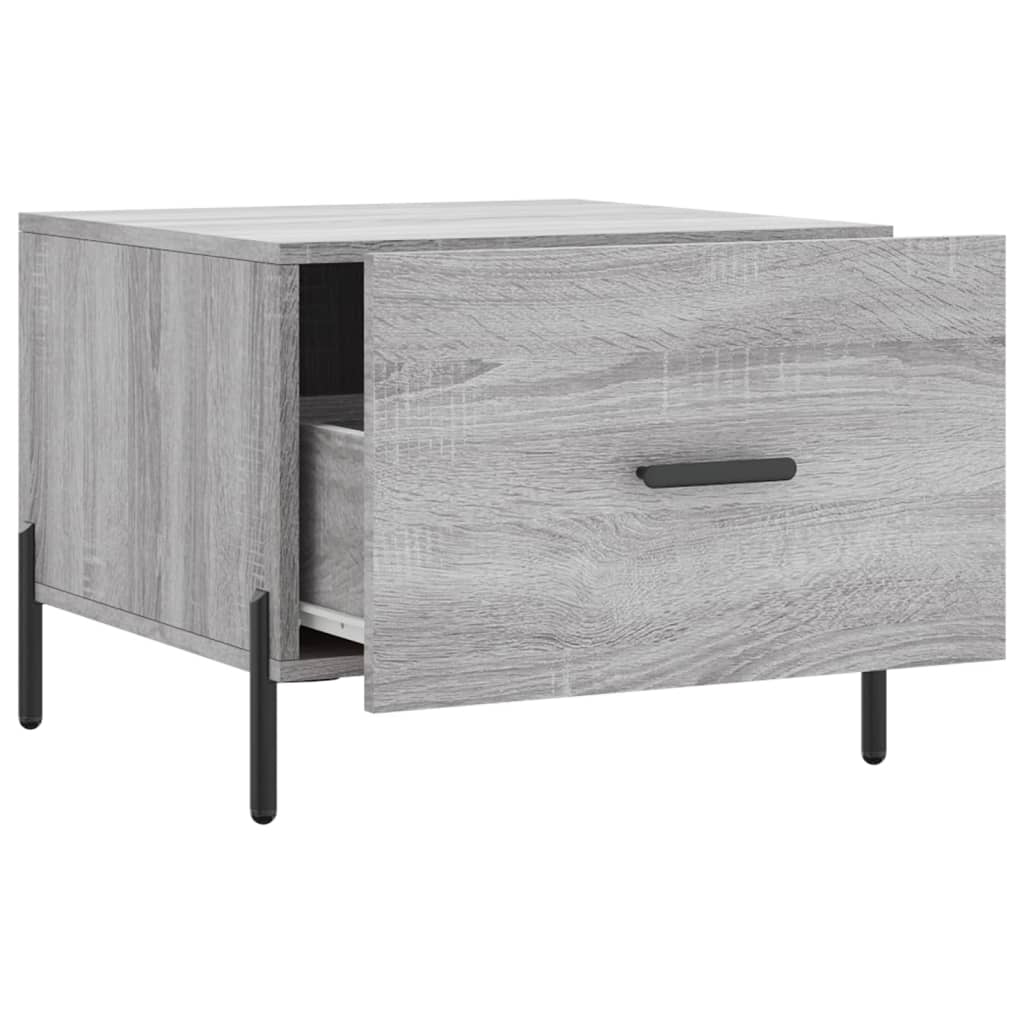 vidaXL Table basse Sonoma gris 50x50x40 cm Bois d'ingénierie