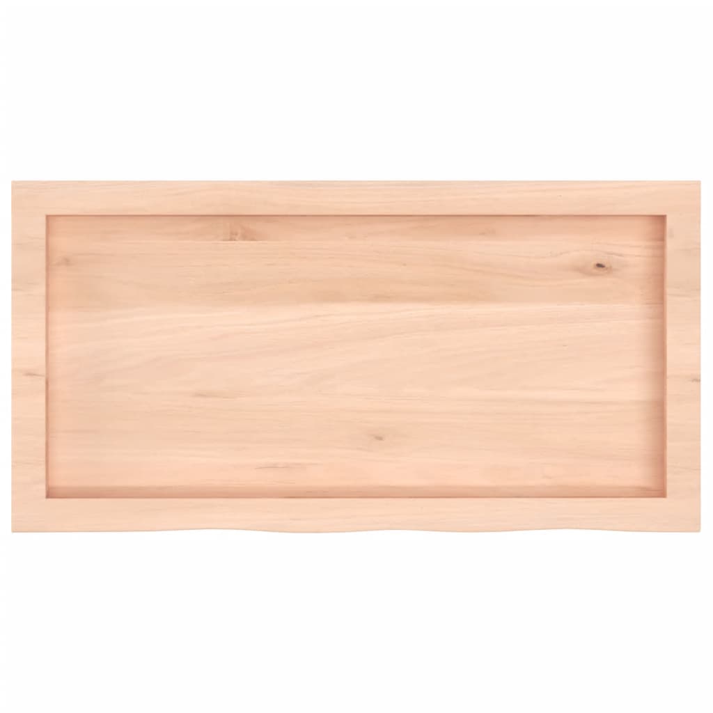 vidaXL Dessus de table 80x40x(2-6) cm bois de chêne massif non traité