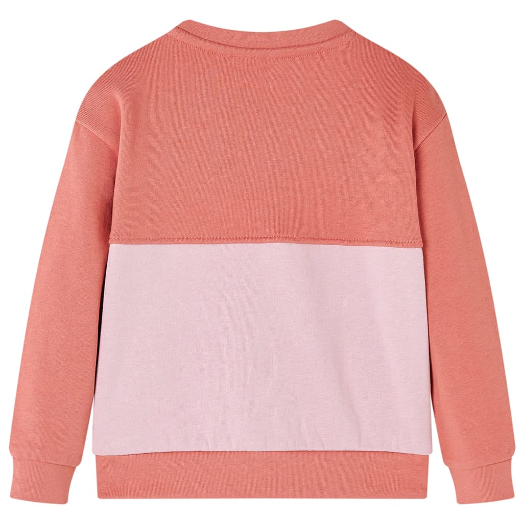 Sweat-shirt enfants bloc de couleurs rose 104