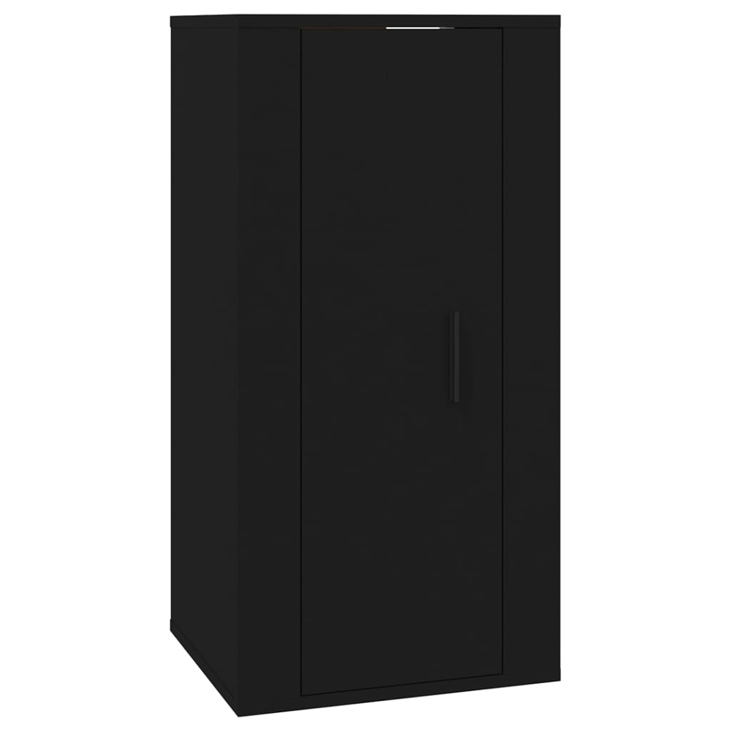 vidaXL Ensemble de meubles TV 3 pcs Noir Bois d'ingénierie