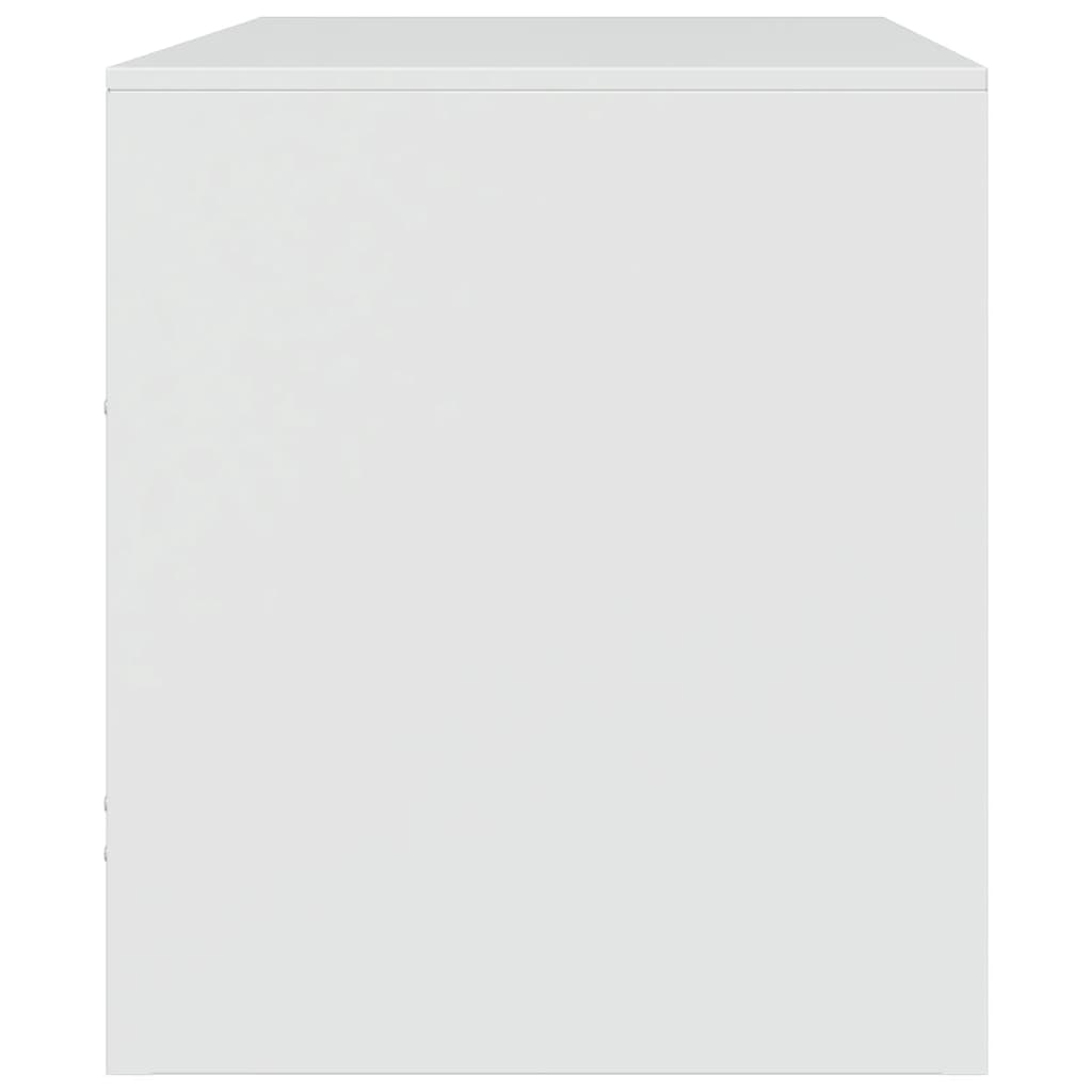 vidaXL Meuble TV blanc 67x39x44 cm acier