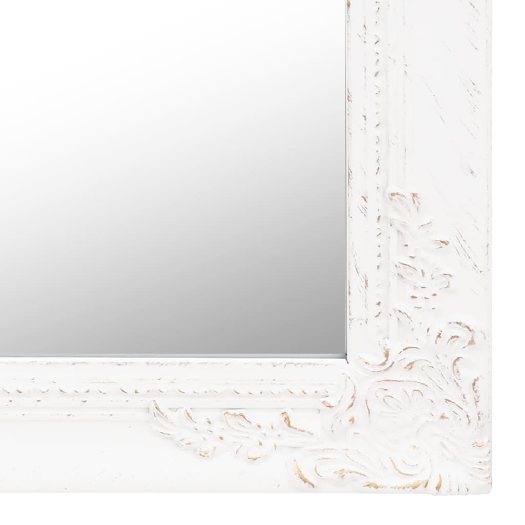 vidaXL Miroir sur pied Blanc 50x200 cm