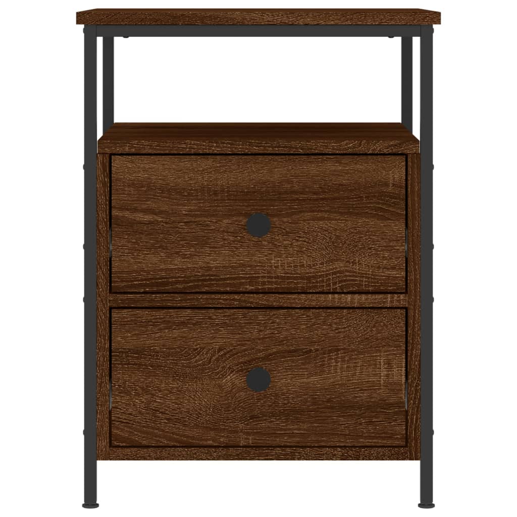 vidaXL Tables de chevet 2 pcs chêne marron 44x45x60 cm bois ingénierie