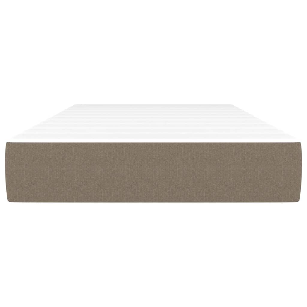 vidaXL Matelas de lit à ressorts ensachés Taupe 90x190x20 cm Tissu