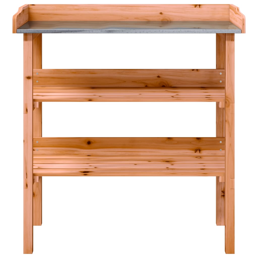 vidaXL Table à plantes avec étagères marron 78x38x82,5cm bois de sapin