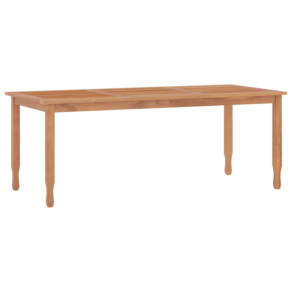 vidaXL Table à dîner de jardin 200x90x75 cm bois massif de teck