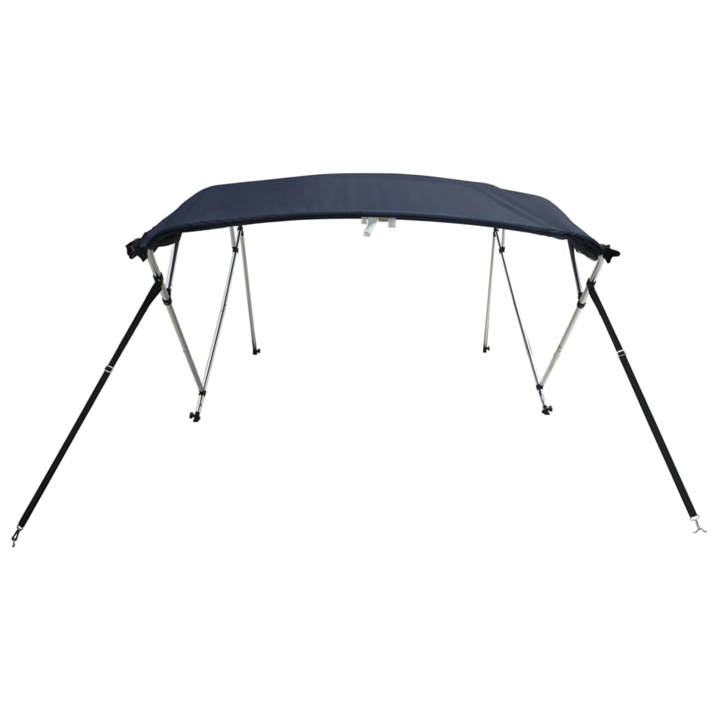 vidaXL Toit bimini à 4 arceaux parois en maille 243x(200-213)x137 cm