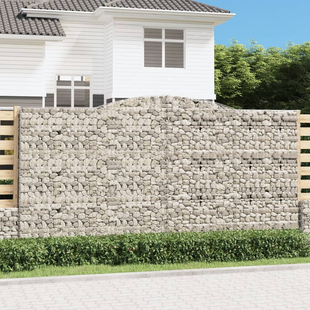 vidaXL Paniers à gabions arqués 6 pcs 400x50x200/220 cm Fer galvanisé